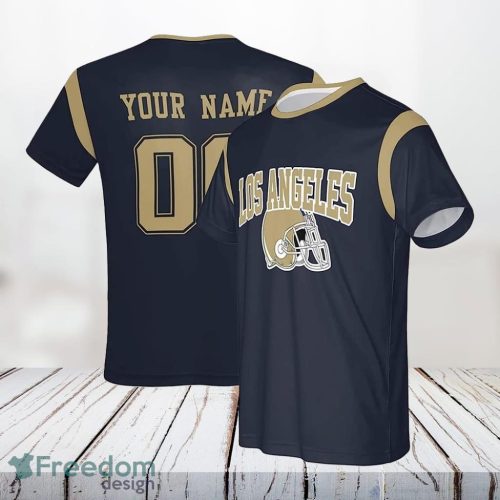 Los Angeles Rams Nfl 3D All Over Printed T Shirts Custom Name And Number Shirts Gift For Football Fans Product Photo 1