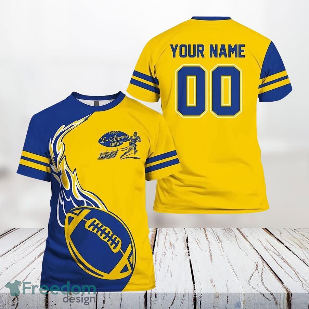 Los Angeles Rams Nfl 3D All Over Printed T Shirts Custom Name And Number Shirts Limited Edition Gift Product Photo 1