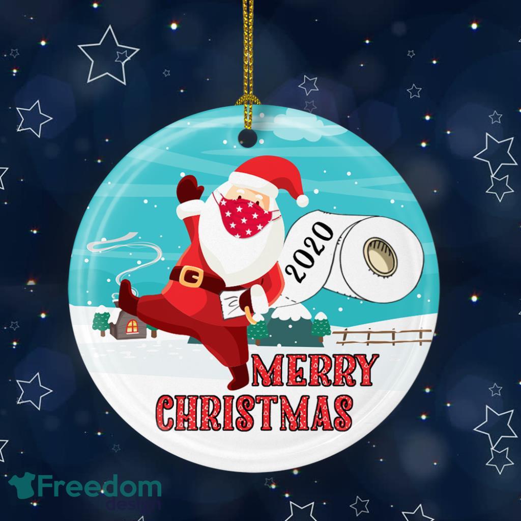 Merry Christmas Santa With Toilet Paper Christmas Ornament image Merry Christmas Santa With Toilet Paper Christmas Ornament Product Photo 1