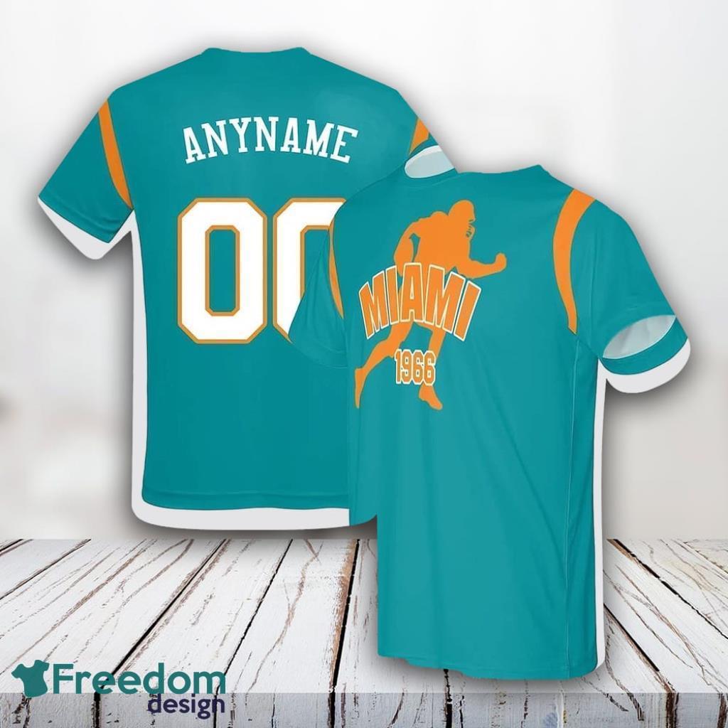 Miami Dolphins Nfl 3D All Over Printed T Shirts Custom Name And Number Shirts For Cool Fans Product Photo 1