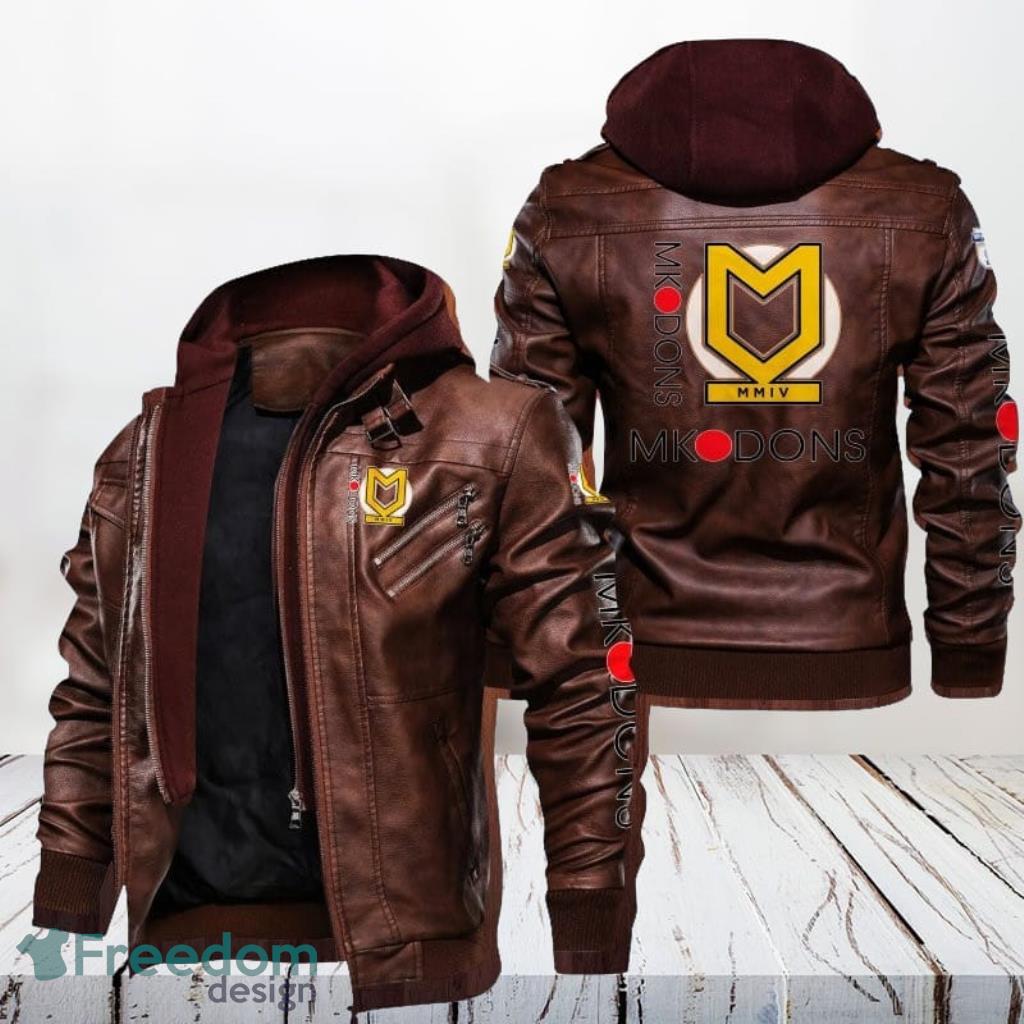 Milton Keynes Dons Tailored Leather Jacket Gift For Men