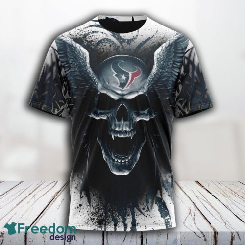 NFL Houston Texans 3D T Shirt All Over Print Special Kits With Skull Unite In Team Colors Product Photo 1