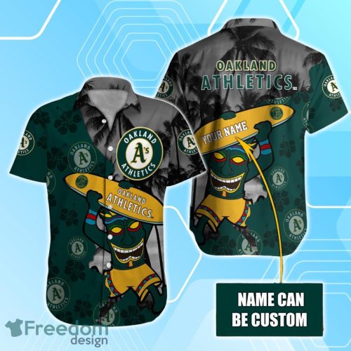 Oakland Athletics Custom Name Hawaiian Shirt For Men Women Fan's Product Photo 1