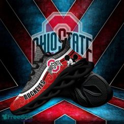 Ohio State Buckeyes Black And White Clunky Sneaker NCAA Teams For Fans Running Shoes New Clunky Sneakers - Ohio State Buckeyes Black And White Clunky Sneakers For Fans This Season, Custom Sport Shoes_3