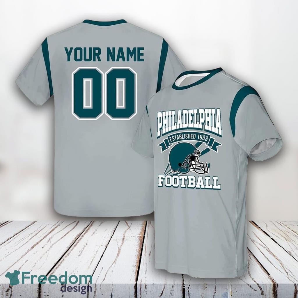 Philadelphia Eagles Nfl 3D All Over Printed T Shirts Custom Name And Number Shirts Best Gift For Fans Product Photo 1