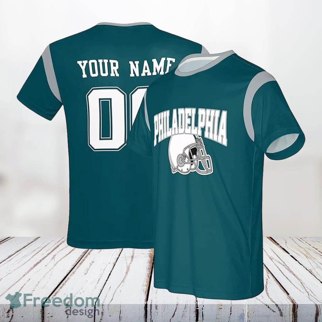 Philadelphia Eagles Nfl 3D All Over Printed T Shirts Custom Name And Number Shirts For Big Fans Product Photo 1