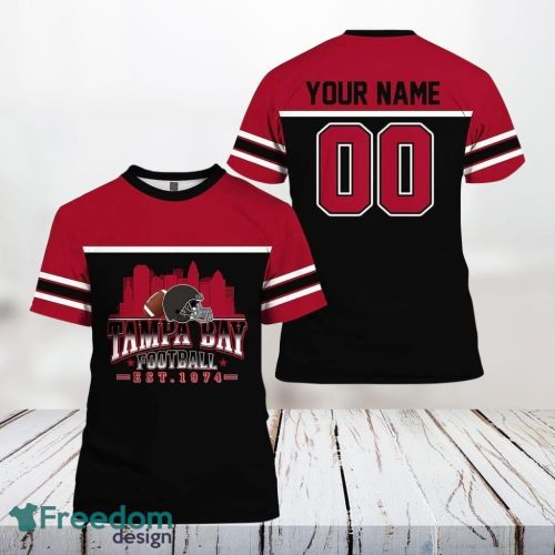 Tampa Bay Buccaneers All Over Printed Custom Name And Number Nfl 3D T Shirts For Hot Fans Product Photo 1