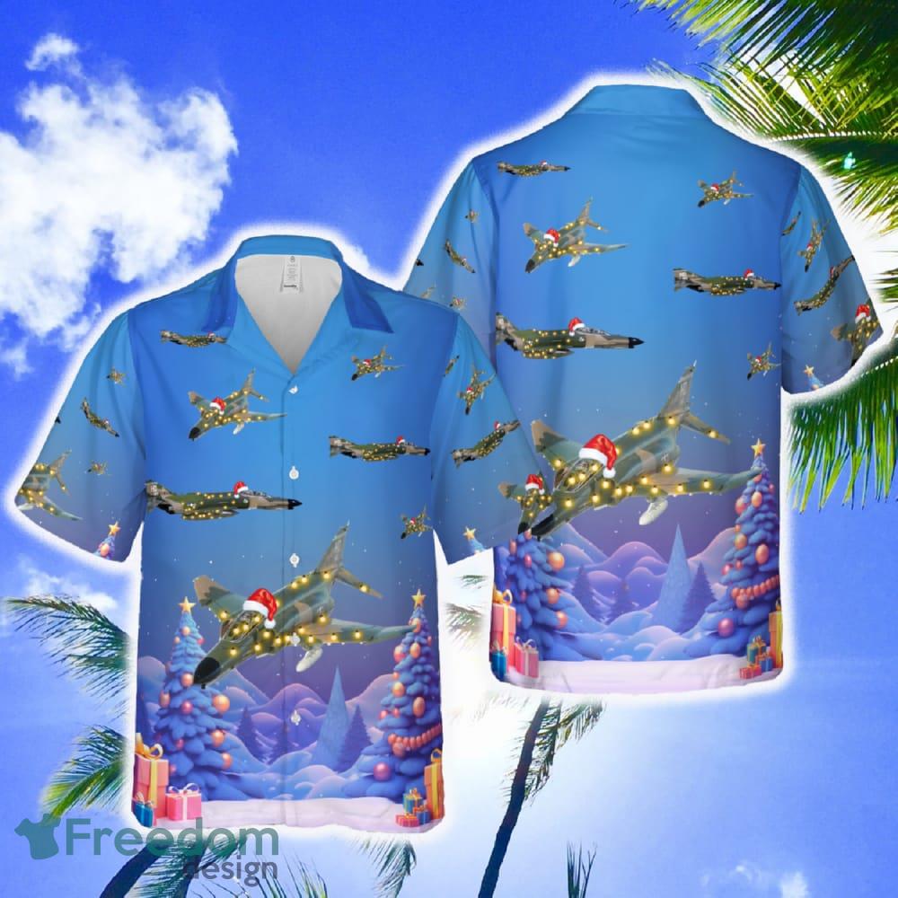 US Air Force McDonnell Douglas F-4 Phantom II Christmas Hawaiian Shirt For Men And Women Gift Teams Shirt Beach - US Air Force McDonnell Douglas F-4 Phantom II Christmas Hawaiian Shirt For Men And Women Gift Teams Shirt Beach