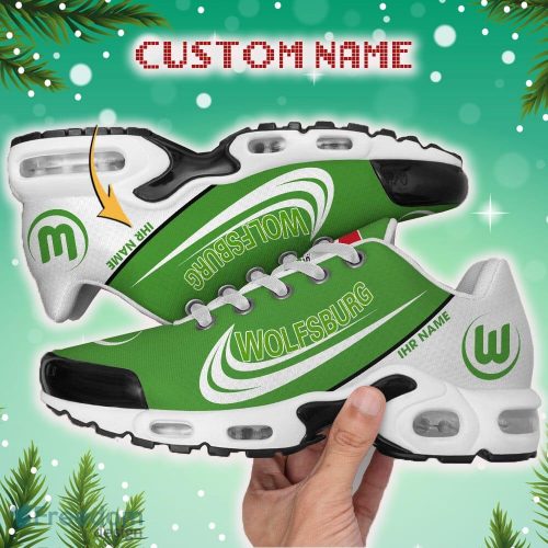 VfL Wolfsburg Air Cushion Sports Shoes Logo For Fans Gift Custom Name - VfL Wolfsburg Air Cushion Sports Shoes Logo For Fans Gift Custom Name