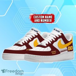 Washington Commanders NFL Custom Number And Name Air Force Shoes Product Photo 2