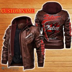 Zetor Leather Jacket Car Logo Trending Gift For Men And Women Fans Christmas Custom Name - Zetor Leather Jacket Car For Fans_2