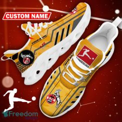 1. FC Koln Logo Running Sneakers Camo Yellow Max Soul Shoes Custom Name