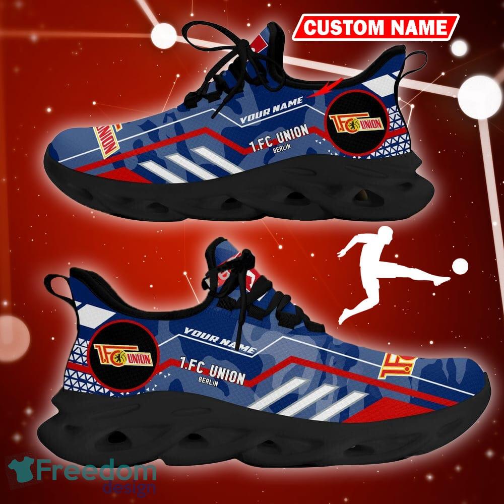1. FC Union Berlin Logo Chunky Sneakers Camo Blue Max Soul Shoes Custom Name image 1. FC Union Berlin Logo Chunky Sneakers Camo Blue Max Soul Shoes Custom Name - 1. FC Union Berlin Logo Camo Chunky Sneakers Triangle Pattern Max Soul Shoes Photo 7