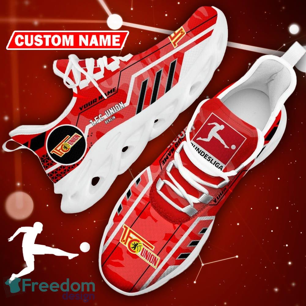 1. FC Union Berlin Logo Chunky Sneakers Camo Red Max Soul Shoes Custom Name image 1. FC Union Berlin Logo Chunky Sneakers Camo Red Max Soul Shoes Custom Name - 1. FC Union Berlin Logo Camo Chunky Sneakers Triangle Pattern Max Soul Shoes Photo 11