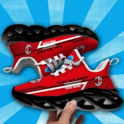 AC Milan Max Soul Sneakers Personalized Name Sport Football Team Shoes Product Photo 2