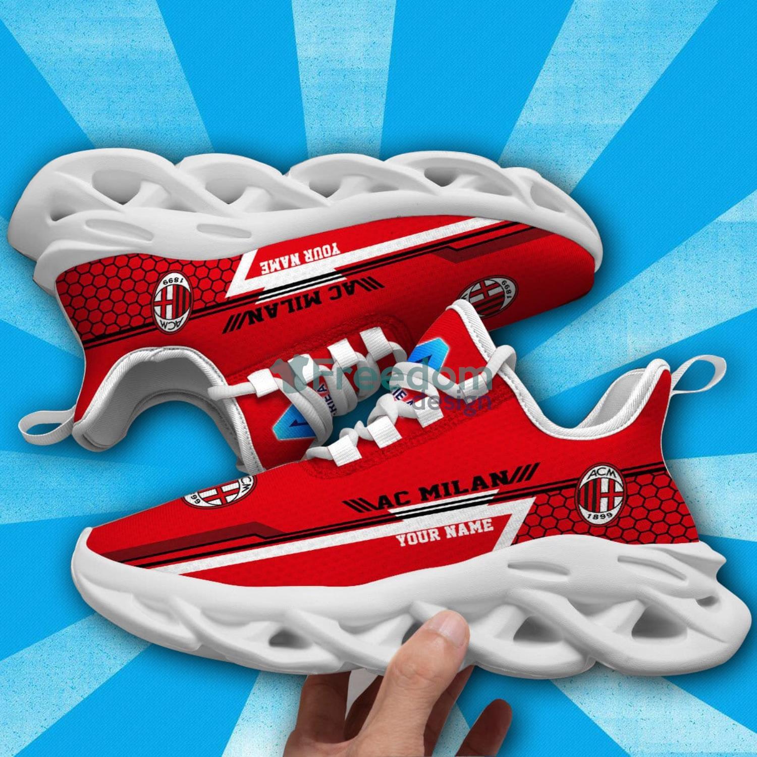 AC Milan Max Soul Sneakers Personalized Name Sport Football Team Shoes image AC Milan Max Soul Sneakers Personalized Name Sport Football Team Shoes Product Photo 1