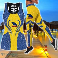 Adelaide Crows Combo Hollow Tanktop and Legging Sport Gift For Women