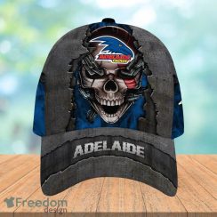 Adelaide Football Club 3d Metal Skull Personalized Classic Cap 3D 02 Hat Cap 3D Gift For Fans