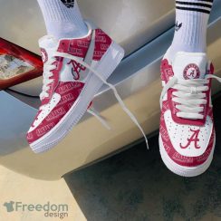 Alabama Crimson Tide Logo Sport Team Sneakers Air Force Shoes Limited Sneakers Product Photo 2