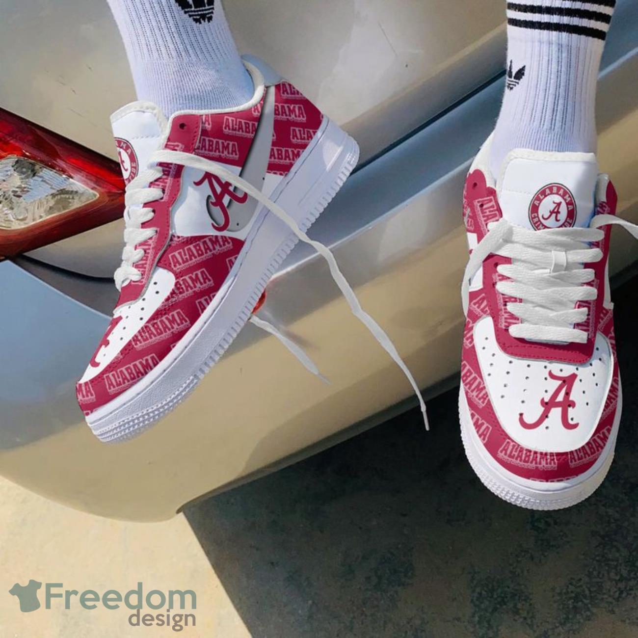 Alabama Crimson Tide Logo Sport Team Sneakers Air Force Shoes Limited Sneakers image Alabama Crimson Tide Logo Sport Team Sneakers Air Force Shoes Limited Sneakers Product Photo 2