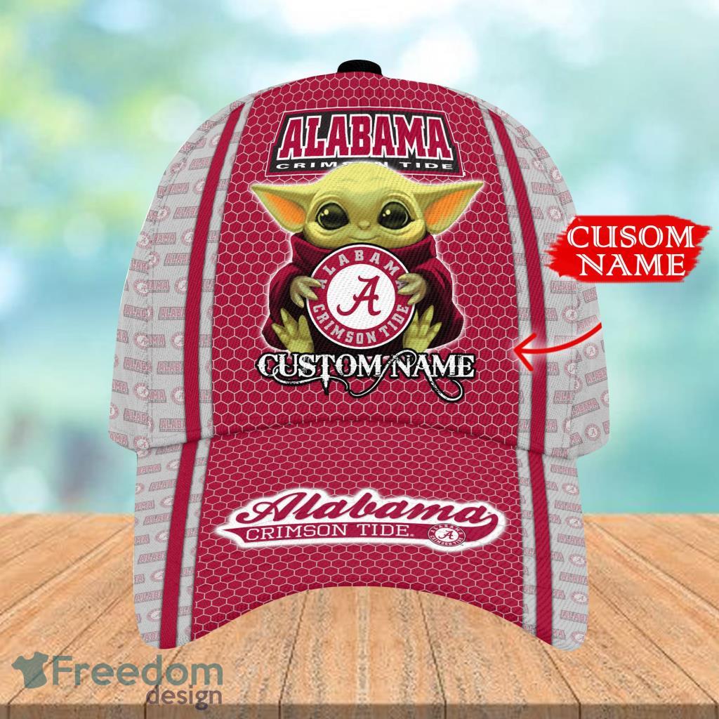 Alabama Crimson Tide Yoda Hat Cap 3D Gift For Fans image Alabama Crimson Tide Yoda Hat Cap 3D Gift For Fans Product Photo 1