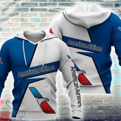 AMERICAN AIRLINES Brand Logo Mulled 3D Hoodie All Over Printed For Men Women