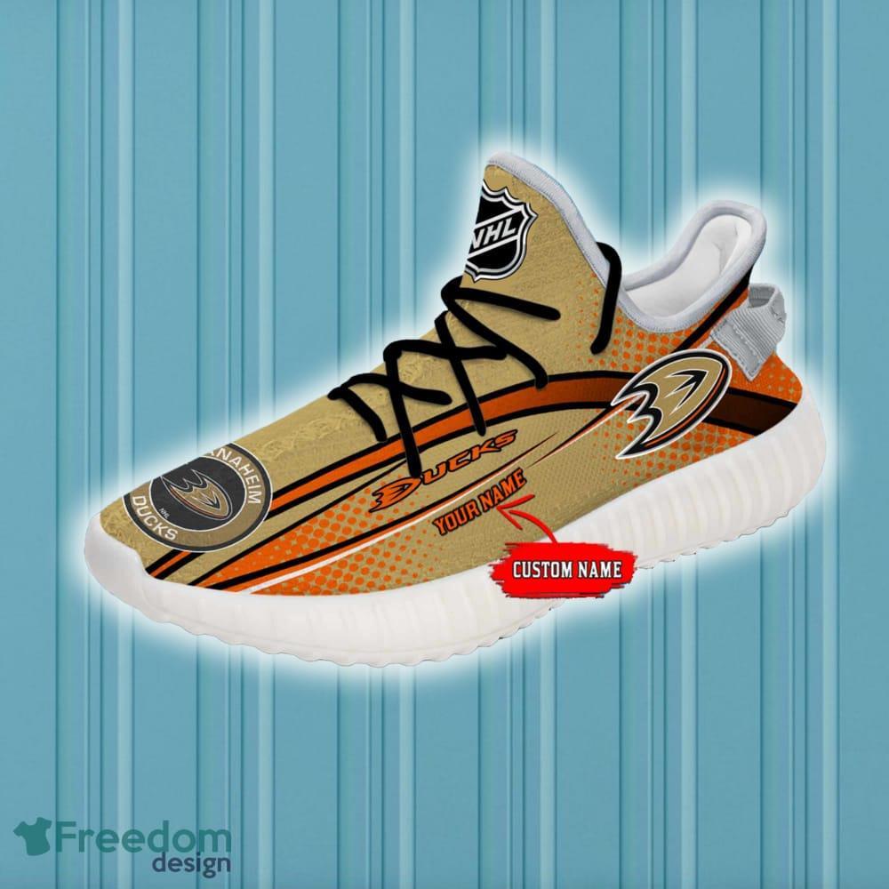 Anaheim Ducks Yeezy Shoes Custom Name NHL Full Print Gift Sneakers image Anaheim Ducks Yeezy Shoes Custom Name NHL Full Print Gift Sneakers - NHL Anaheim Ducks Yeezy Shoes For Fans Custom _2