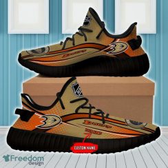 Anaheim Ducks Yeezy Shoes Custom Name NHL Full Print Gift Sneakers image Anaheim Ducks Yeezy Shoes Custom Name NHL Full Print Gift Sneakers - NHL Anaheim Ducks Yeezy Shoes For Fans Custom _3