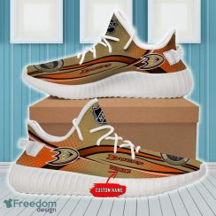 Anaheim Ducks Yeezy Shoes Custom Name NHL Full Print Gift Sneakers