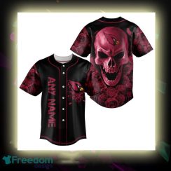 Arizona Cardinals NFL 3D Personalized Skull Baseball Jersey