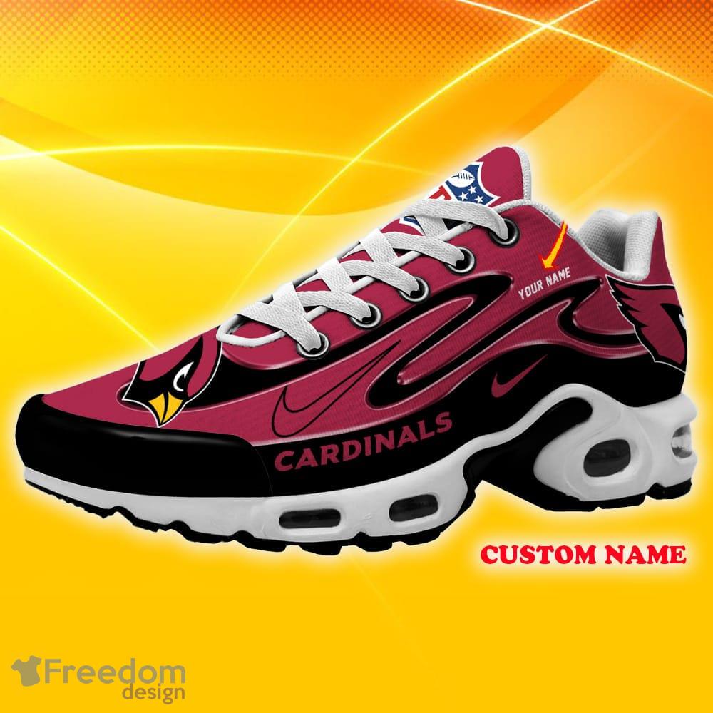 Arizona Cardinals NFL Air Cushion Sports Shoes Custom Name Evoke Gift For Fans image Arizona Cardinals NFL Air Cushion Sports Shoes Custom Name Evoke Gift For Fans - Arizona Cardinals Best Gift For NFL Fans Double Swoosh Personalized Tn Sports Shoes_1