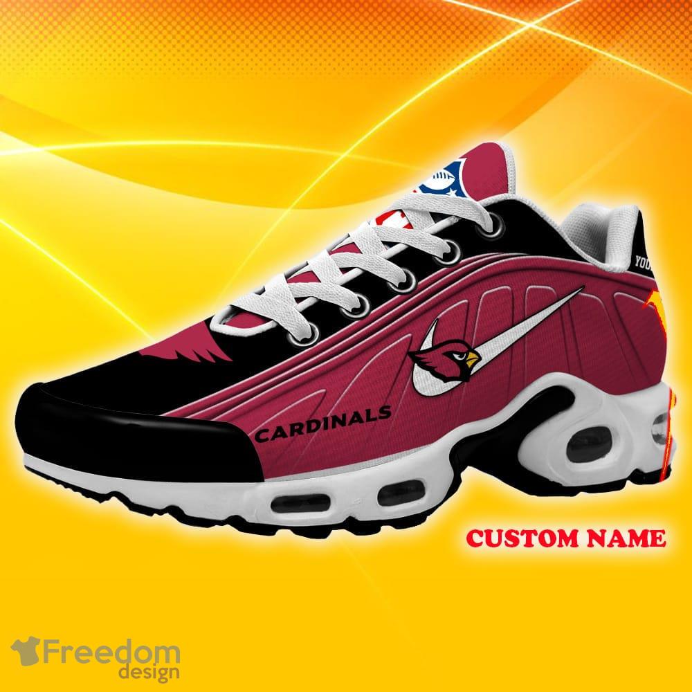 Arizona Cardinals NFL Air Cushion Sports Shoes Custom Name Streetstyle Gift For Fans image Arizona Cardinals NFL Air Cushion Sports Shoes Custom Name Streetstyle Gift For Fans - Arizona Cardinals Swoosh NFL Custom Name Tn Sports Shoes Collection_1