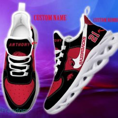 Arkansas Razorbacks NFL Clunky Shoes Custom Number And Name Max Soul Sneakers