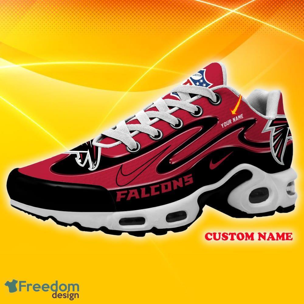 Atlanta Falcons NFL Air Cushion Sports Shoes Custom Name Artistry Gift For Fans image Atlanta Falcons NFL Air Cushion Sports Shoes Custom Name Artistry Gift For Fans - Atlanta Falcons Best Gift For NFL Fans Double Swoosh Personalized Tn Sports Shoes_1