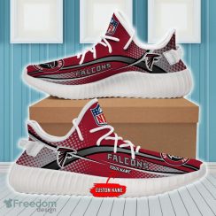 Atlanta Falcons Yeezy Shoes Custom Name NFL Full Print Gift Sneakers