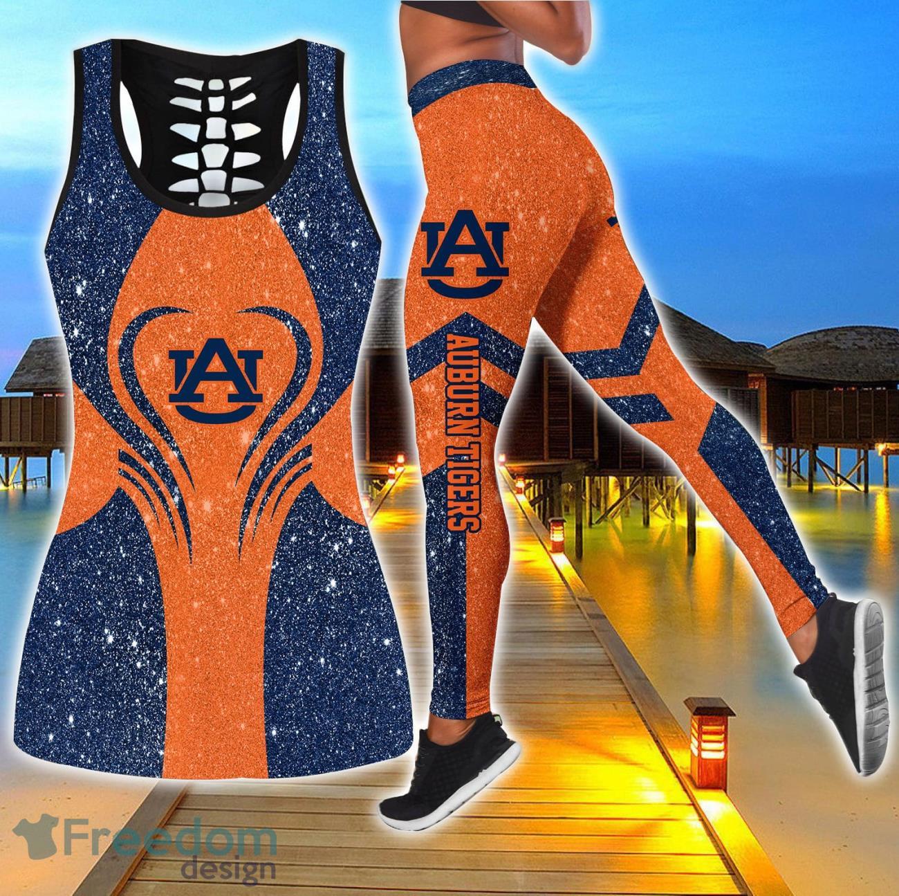 Auburn Tigers Combo Hollow Tanktop and Legging Sport Gift For Women image Auburn Tigers Combo Hollow Tanktop and Legging Sport Gift For Women Product Photo 1