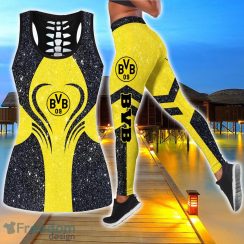 Borussia Dortmund Combo Hollow Tanktop and Legging Sport Gift For Women