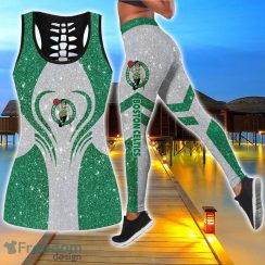 Boston Celtics Combo Hollow Tanktop and Legging Sport Gift For Women