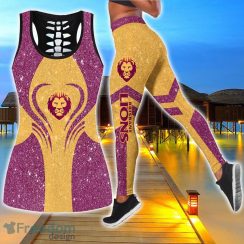 Brisbane Lions Combo Hollow Tanktop and Legging Sport Gift For Women