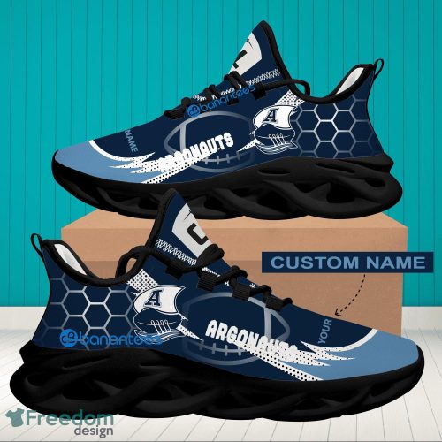 CFL Toronto Argonauts Hexagonal Pattern Running Shoes Custom Name For Fans Max Soul Sneakers - Personalized CFL Toronto Argonauts Hexagonal Pattern Max Soul Shoes Photo 2