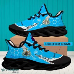 EPL Newcastle United Hexagonal Pattern Running Shoes Custom Name For Fans Max Soul Sneakers - Personalized EPL Newcastle United Hexagonal Pattern Max Soul Shoes Photo 2