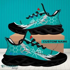 F1 Racing Mercedes AMG PETRONAS F1 Team Hexagonal Pattern Running Shoes Custom Name For Fans Max Soul Sneakers - Personalized F1 Racing Mercedes AMG PETRONAS F1 Team Hexagonal Pattern Max Soul Shoes Photo 2