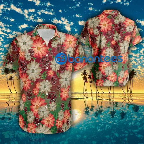 Logo Boston College Eagles Flower Beach Hawaiian Shirt All Over Print For Men And Women - Logo Boston College Eagles Flower Beach Hawaiian Shirt All Over Print For Men And Women