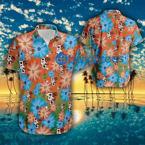 Logo Bowling Green Falcons Flower Beach Hawaiian Shirt For Men And Women - Logo Bowling Green Falcons Flower Beach Hawaiian Shirt For Men And Women