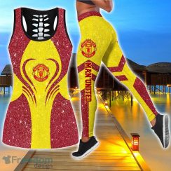 Manchester United Combo Hollow Tanktop and Legging Sport Gift For Women