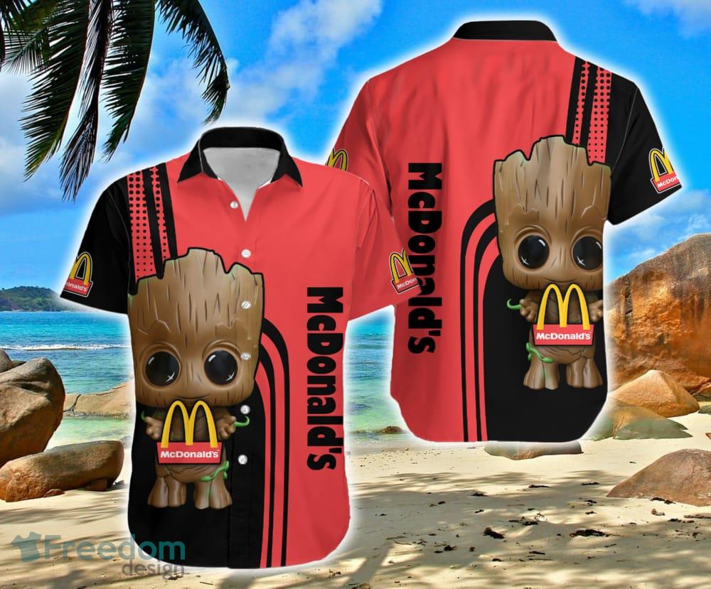 McDonald's Logo Brand Groot Funny Hawaiian Shirt Gift Summer For Men Women - McDonald's Logo Brand Groot Funny Hawaiian Shirt Gift Summer For Men Women