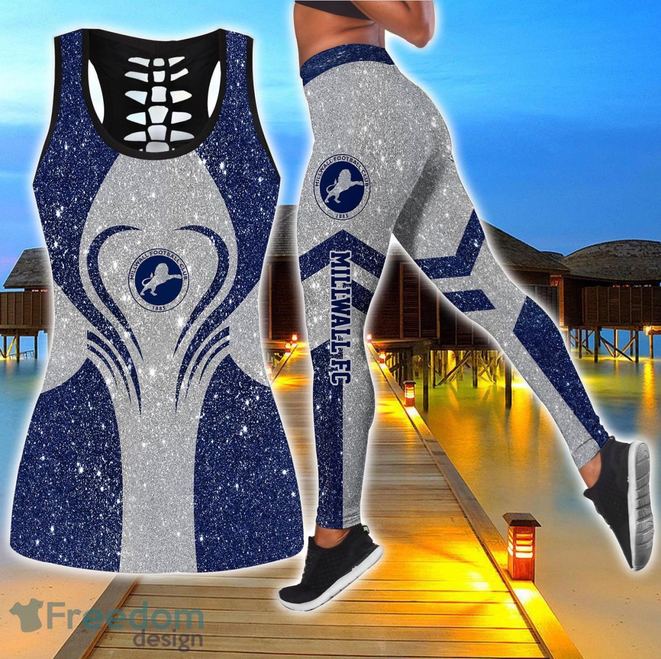 Millwall FC Combo Hollow Tanktop and Legging Sport Gift For Women image Millwall FC Combo Hollow Tanktop and Legging Sport Gift For Women Product Photo 1