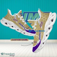 NCAA James Madison Dukes Hexagonal Pattern Running Shoes Custom Name For Fans Max Soul Sneakers - Personalized NCAA James Madison Dukes Hexagonal Pattern Max Soul Shoes Photo 1