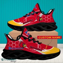 NCAA Louisville Cardinals Hexagonal Pattern Running Shoes Custom Name For Fans Max Soul Sneakers - Personalized NCAA Louisville Cardinals Hexagonal Pattern Max Soul Shoes Photo 2