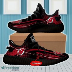 New Jersey Devils Yeezy Shoes Custom Name NHL Full Print Gift Sneakers - NHL New Jersey Devils Yeezy Shoes For Fans Custom _3